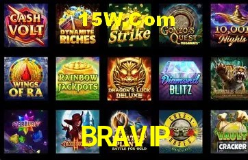 Tela de boas-vindas e lobby de jogos do aplicativo BRAVIP